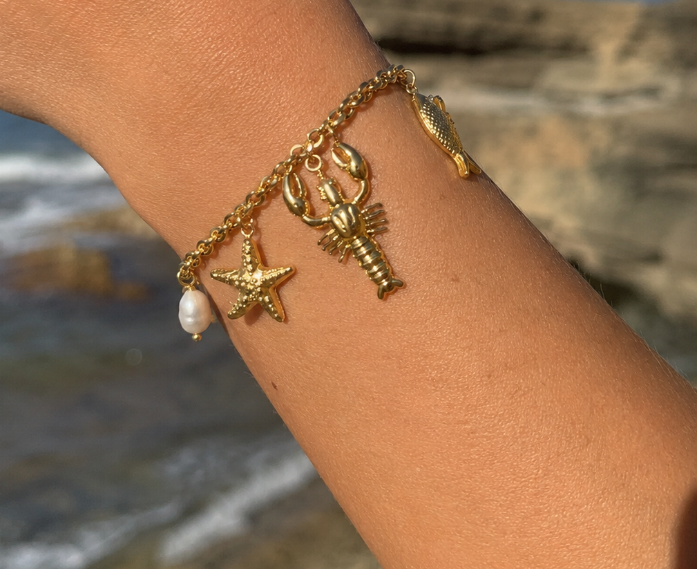 Parure collier & bracelet Océa - thème marin