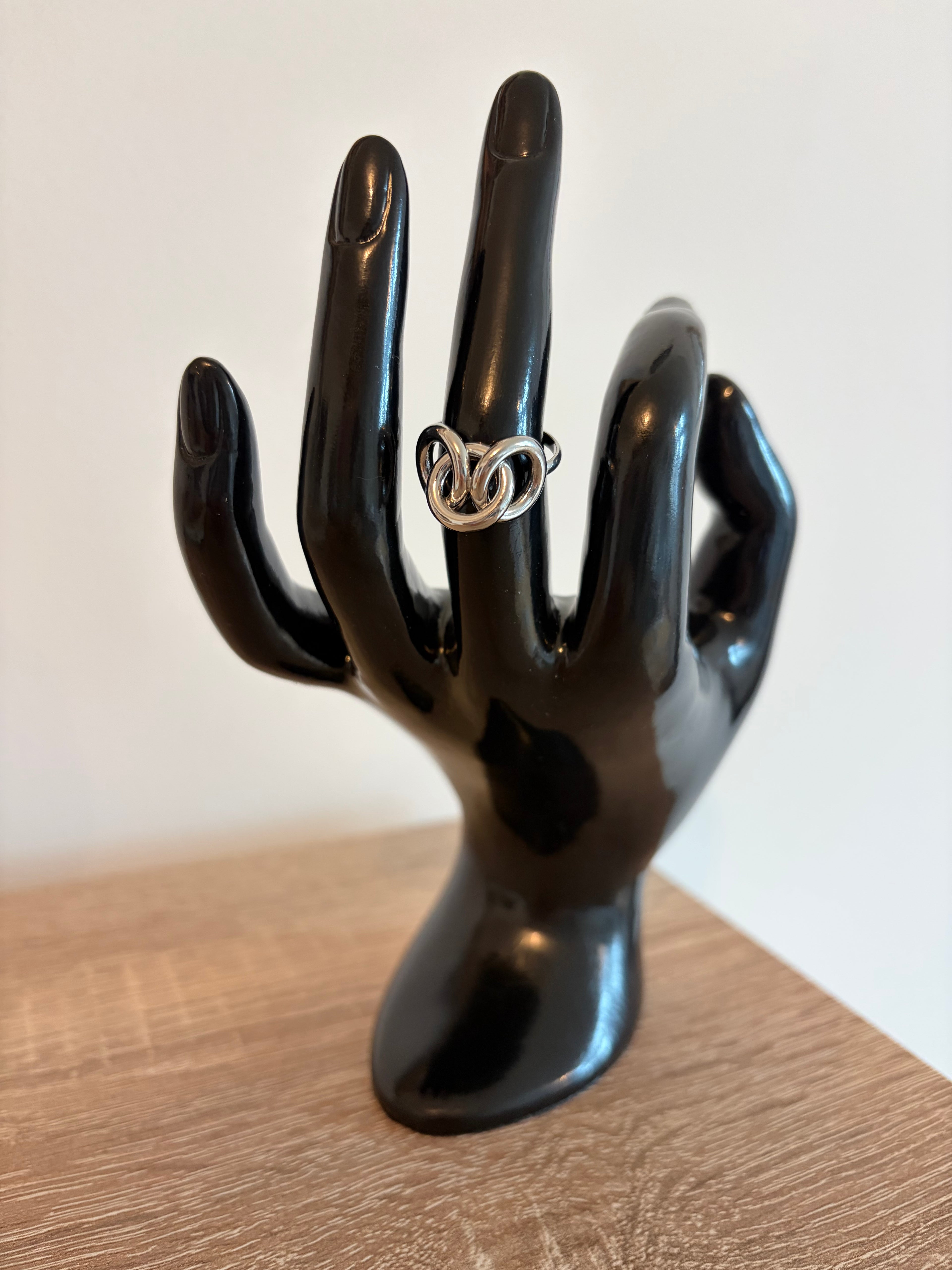 Bague Valentina - ajustable anneaux entrelacés