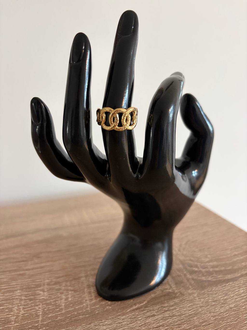 Bague Danaé - cercles entrelacés ajustable