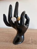 Bague Eirène - goutte & cerle ajustable