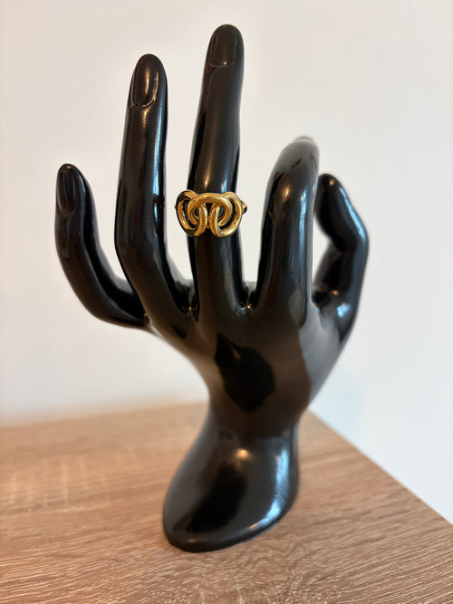 Bague Valentina - ajustable anneaux entrelacés