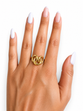 Bague Valentina - ajustable anneaux entrelacés