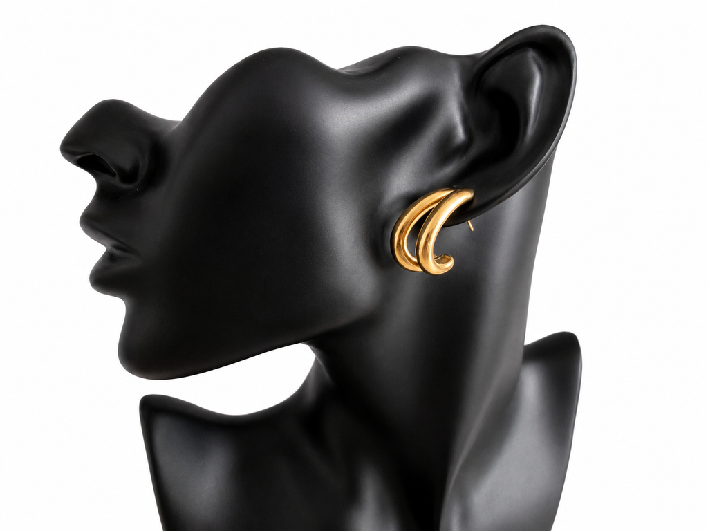 Boucles d'oreilles Maïa - demi-créoles