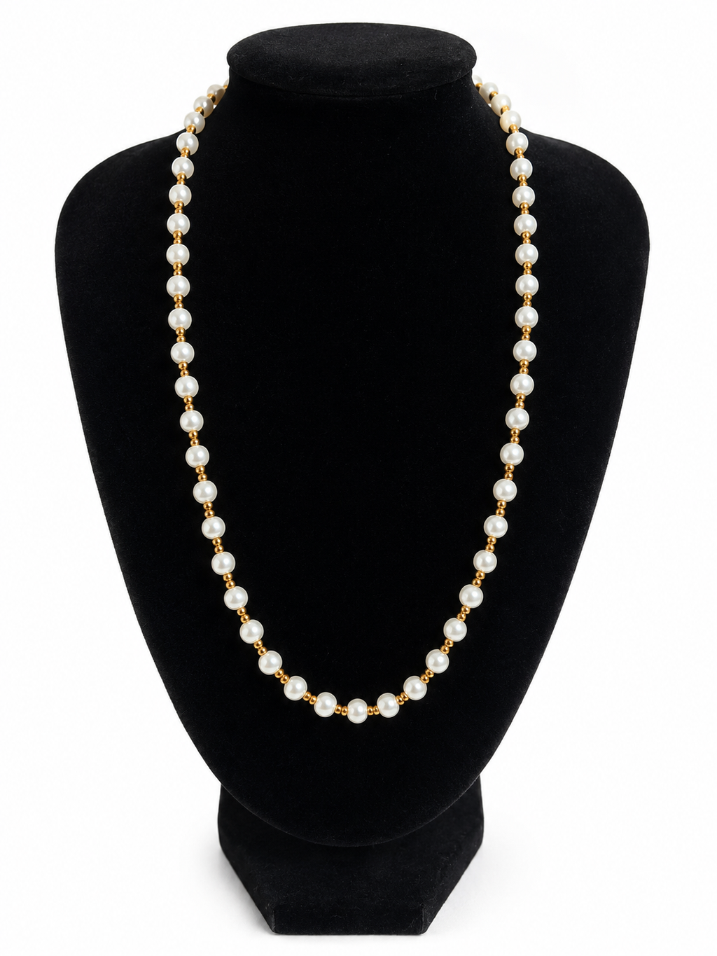 Collier Félicia - doré à perles