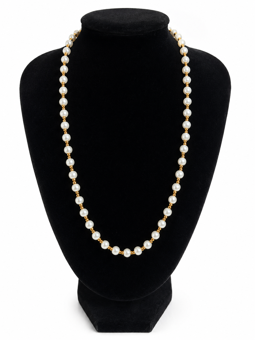 Collier Félicia - doré à perles
