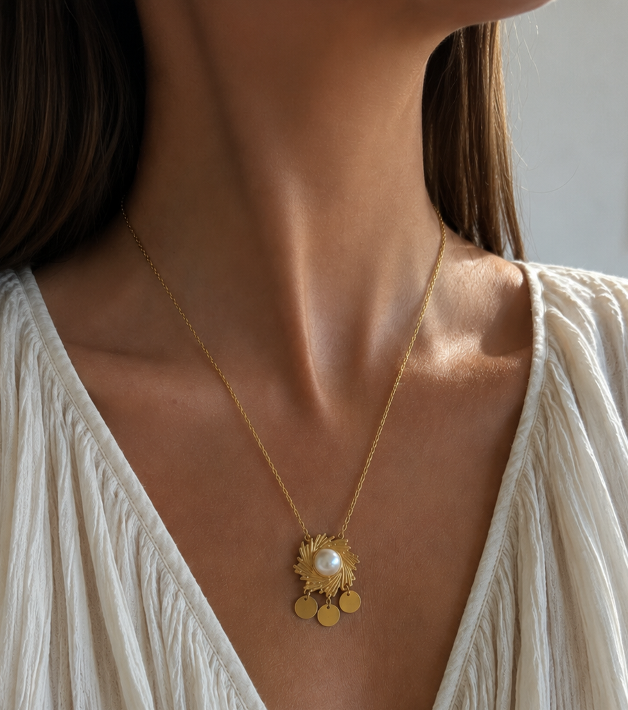 Colliers Calista - pendentifs perles