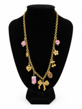 Collier Lola - à charms roses