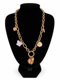 Collier Lucie - à charms roses