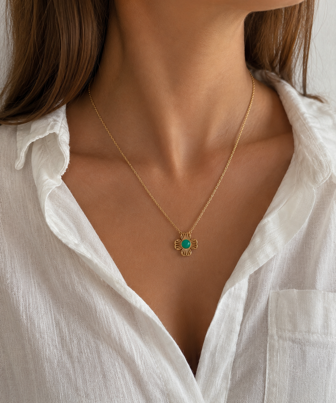 Collier Sarah - à fleurs