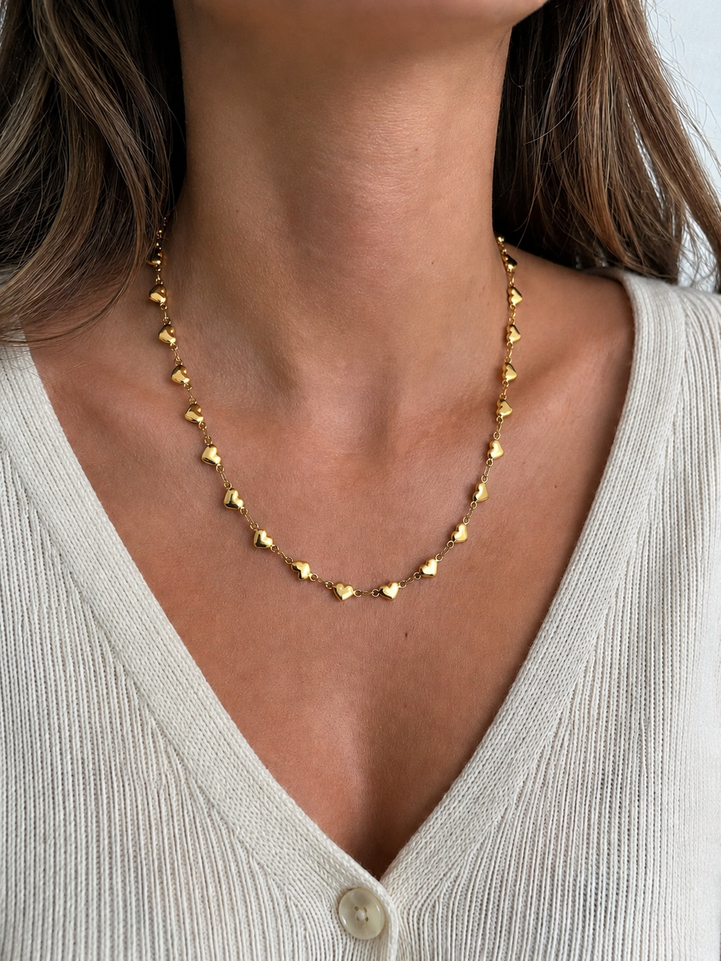 Collier Ana - orné de coeurs