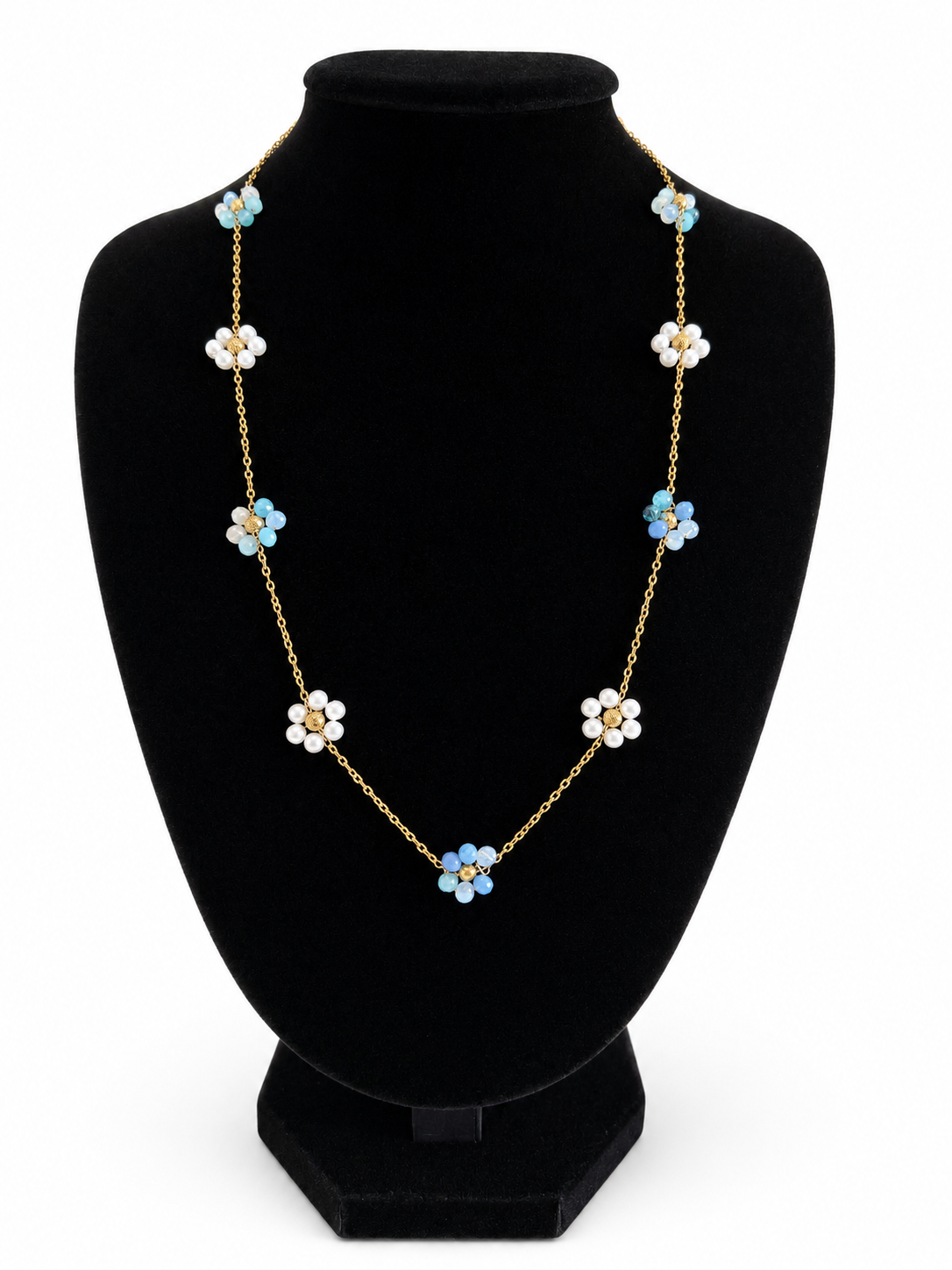 Collier Lila - fleurs en perles