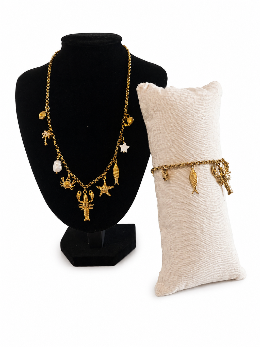 Parure collier & bracelet Océa - thème marin