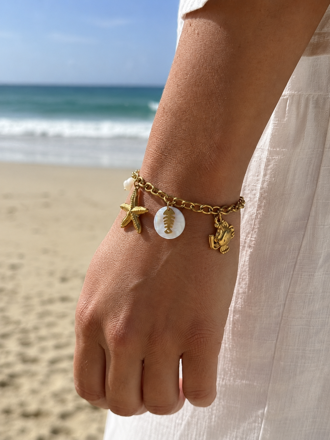 Parure collier & bracelet Estrella - thème marin