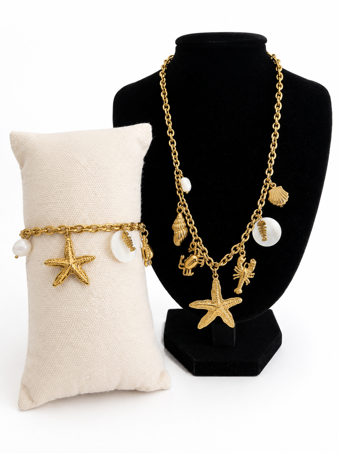 Parure collier & bracelet Estrella - thème marin