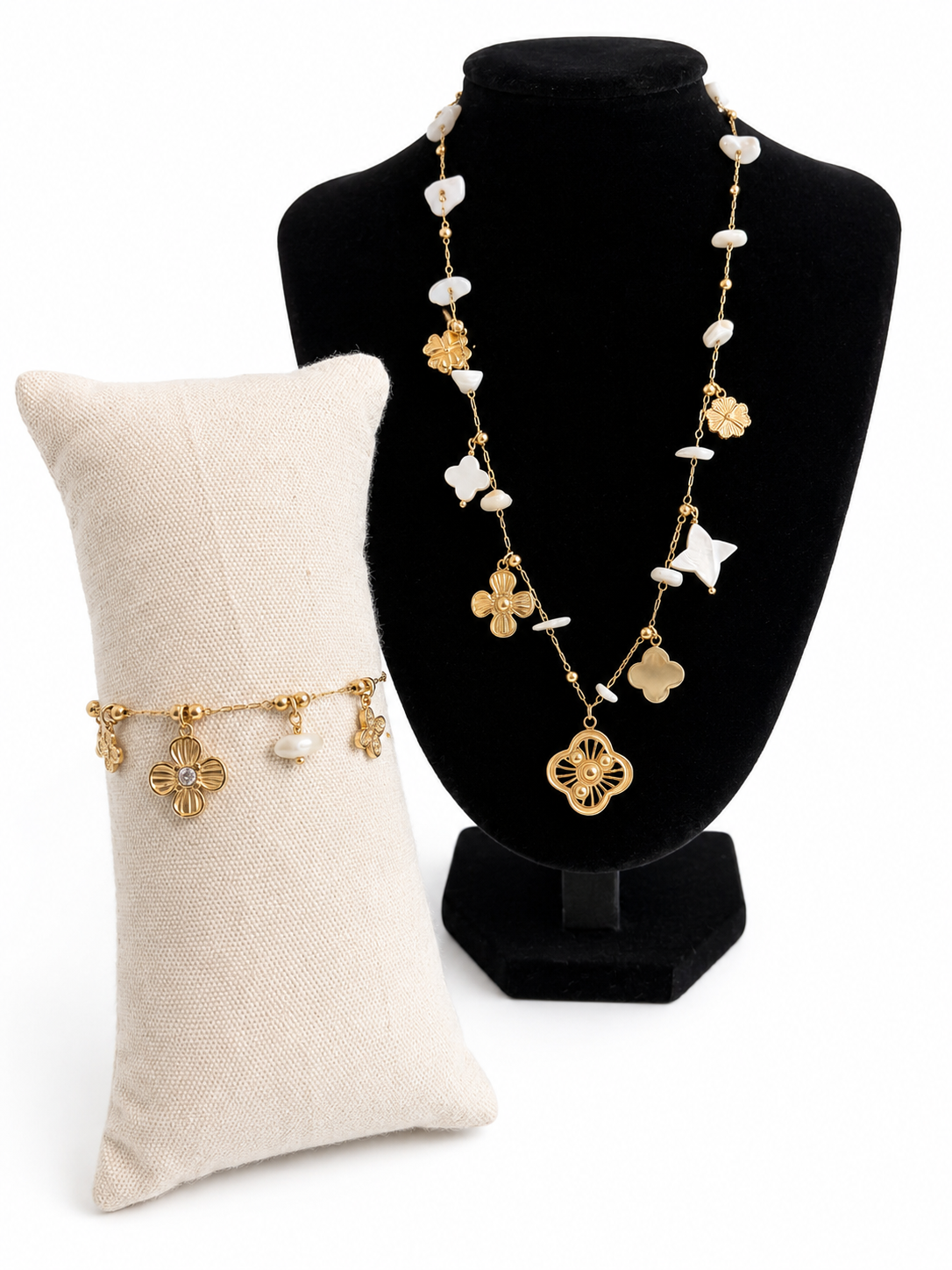 Collier Talia - charms fleurs