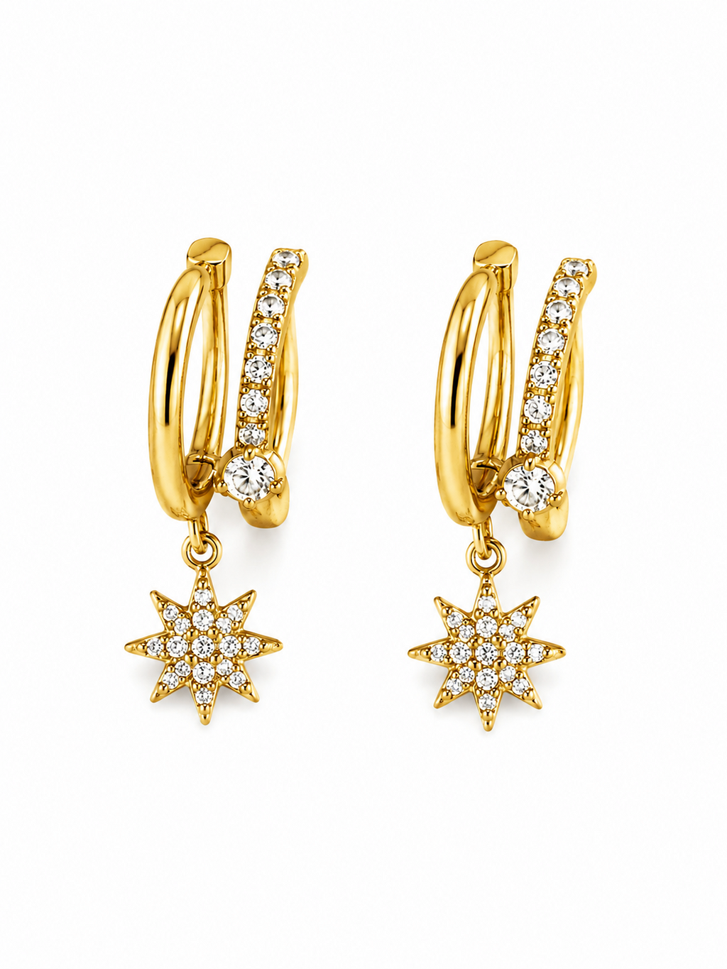 Boucles d’oreilles Clara – Doré, vue produit